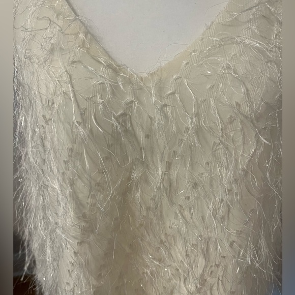 On Twelfth shimmer top, color is ivory. Size S. - Picture 2 of 7